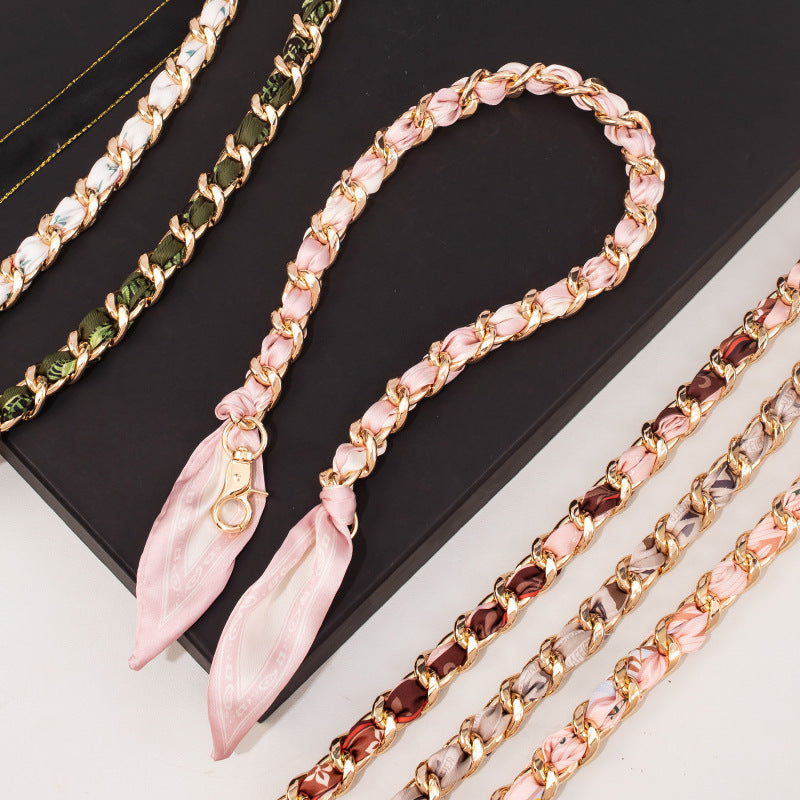 Bag strap met ketting & sjaal