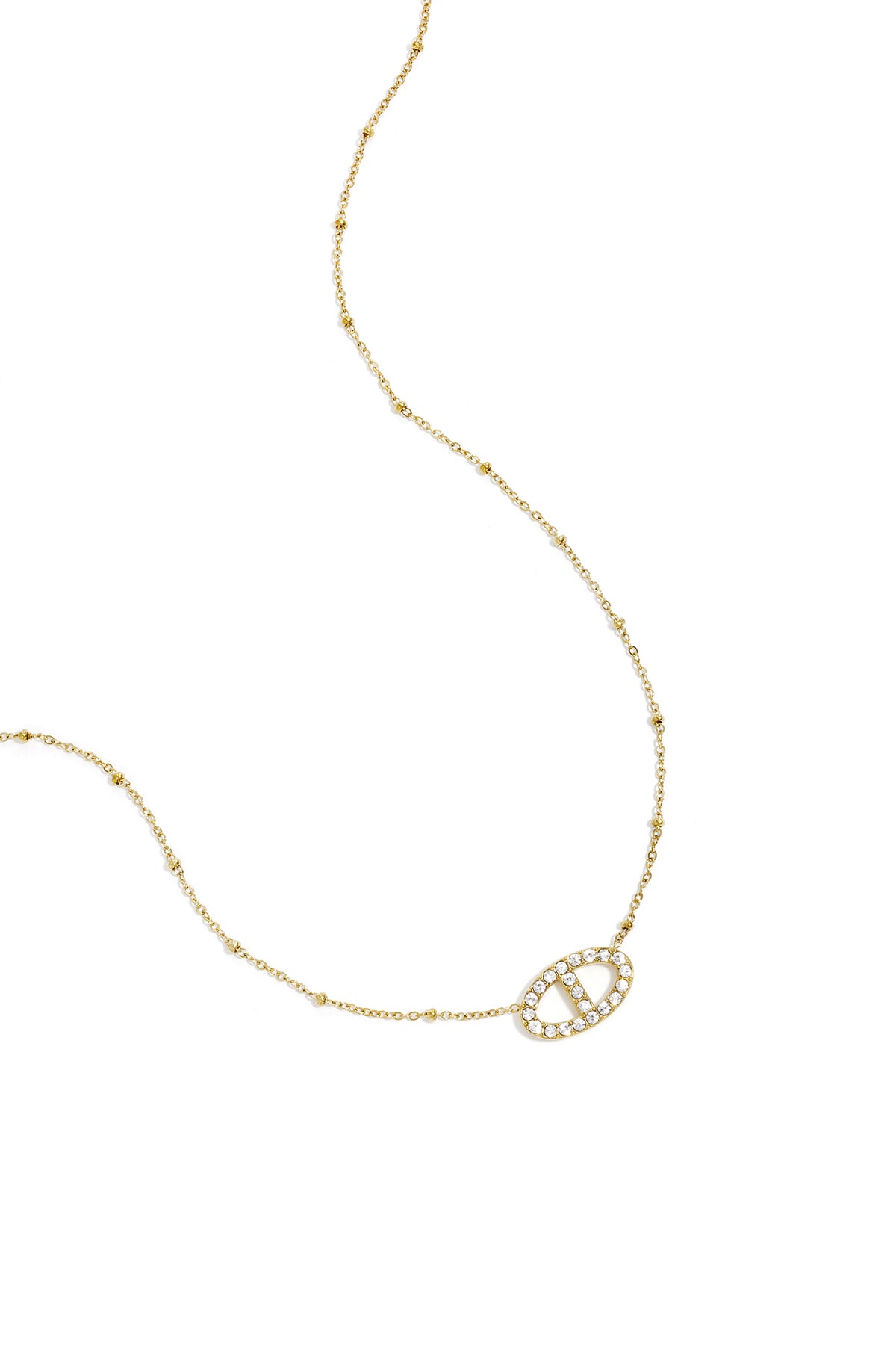 Ovale diamant ketting
