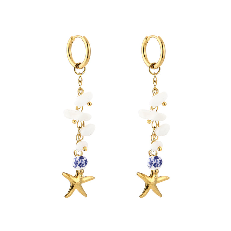 Bedel Oorbellen Strand - Beach - Zeester