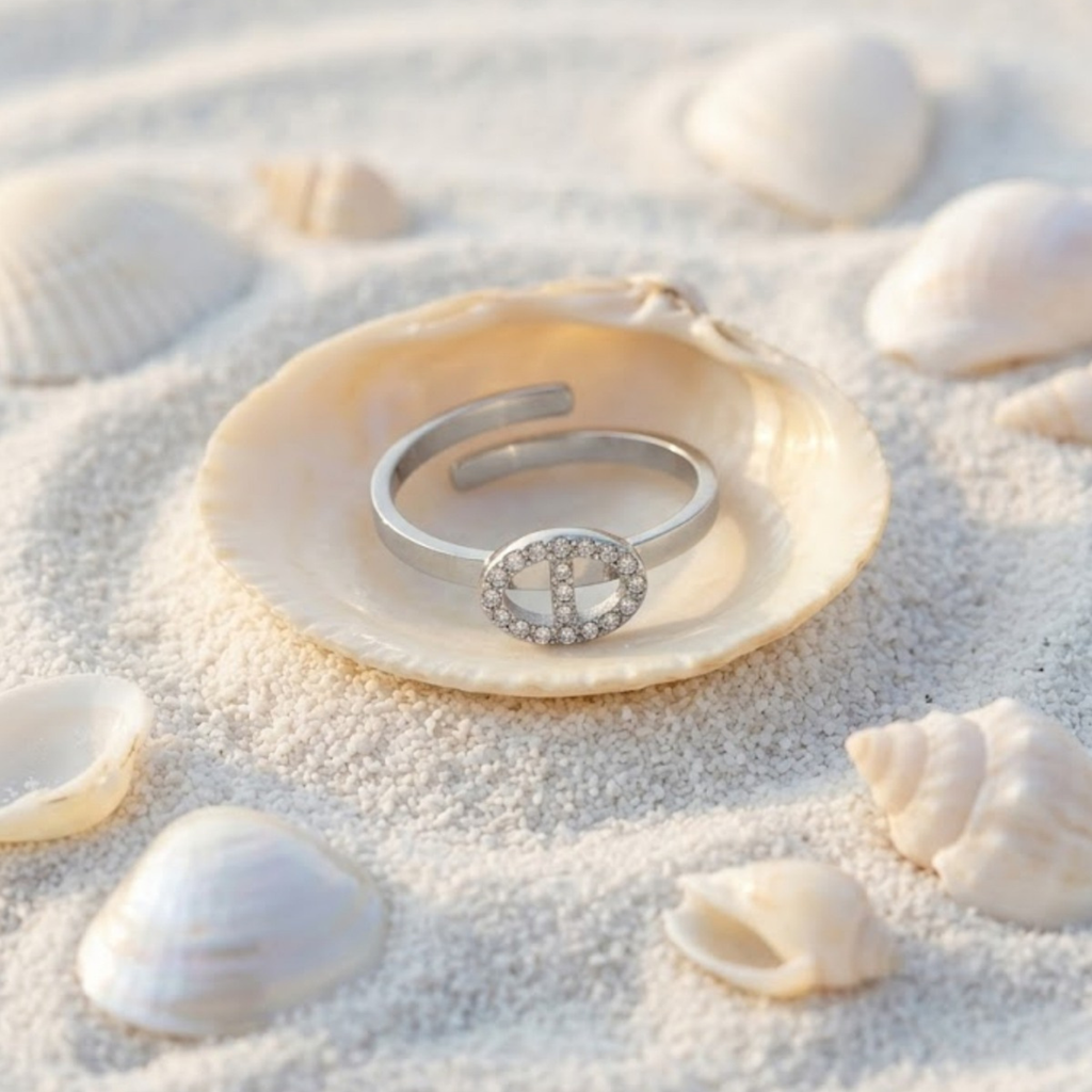 Ocean Link Ring – Silver ✨