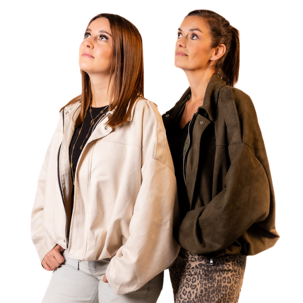Liv Soft Suedelook Bomber Jacket – Zwart