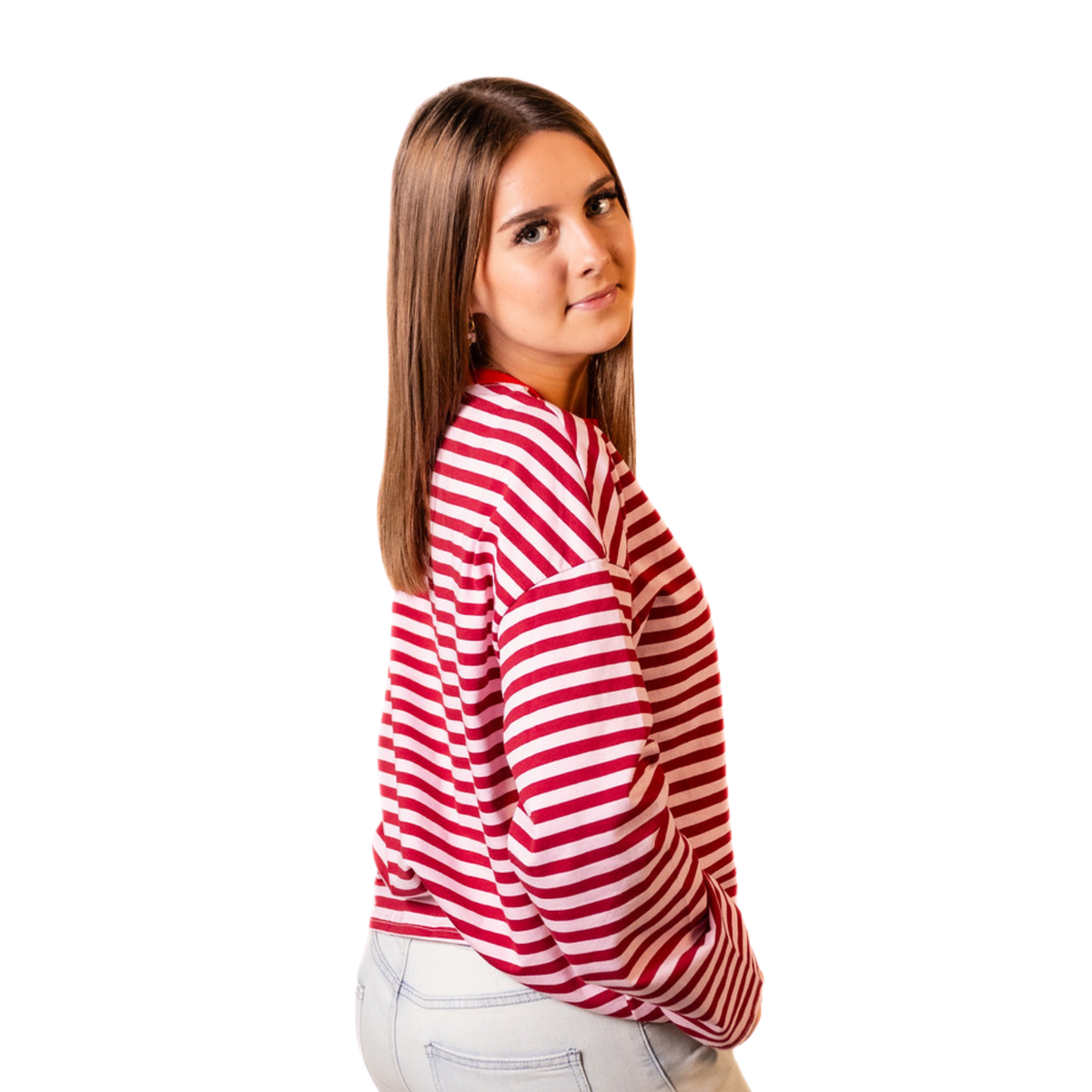 Luna hartjeslongsleeve – Bordeaux