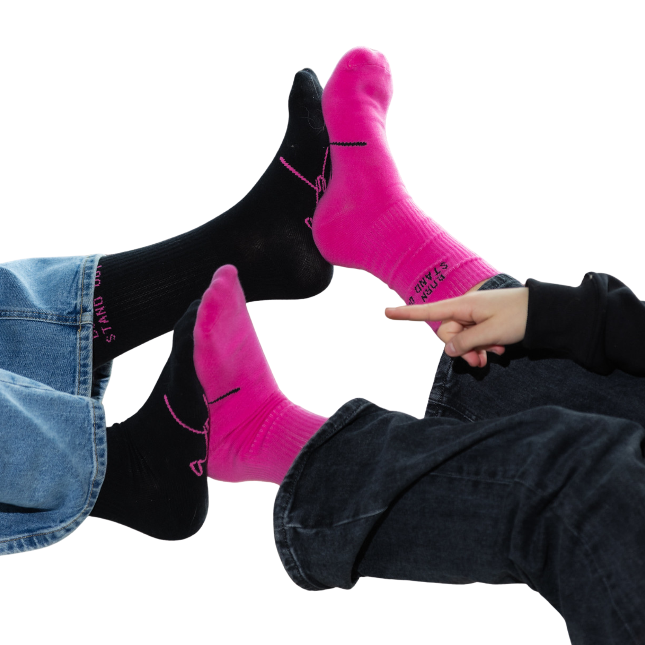 3-Pack Sokken – Zwart, Wit & Roze