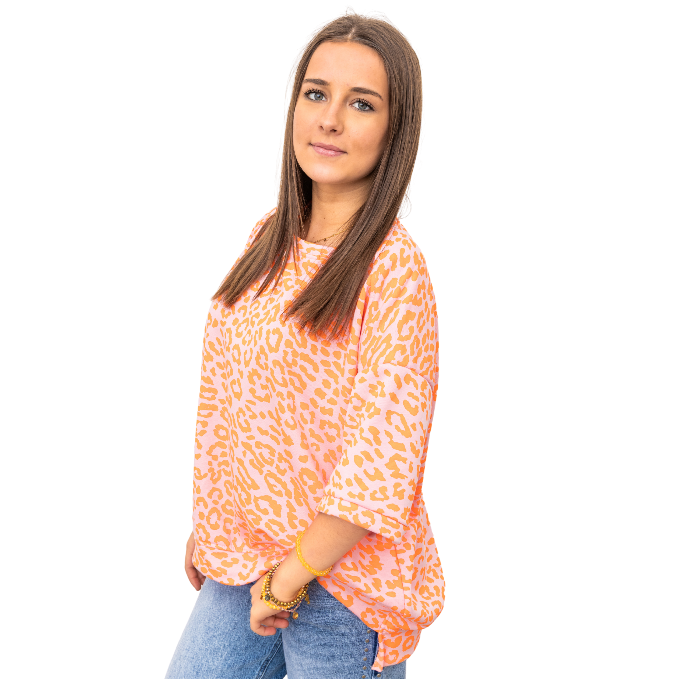 Neon Leopard T-shirt - Orange