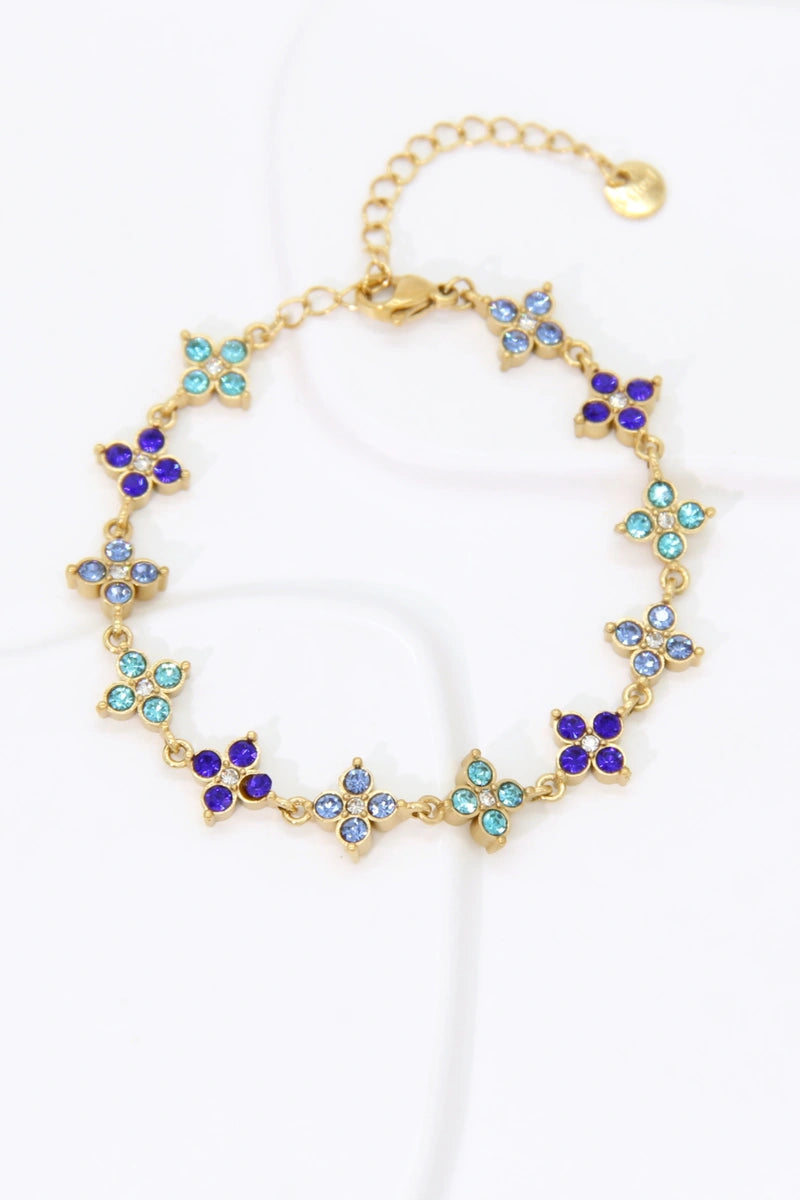 Bloom Sparkle armband – Blauw, foto 3
