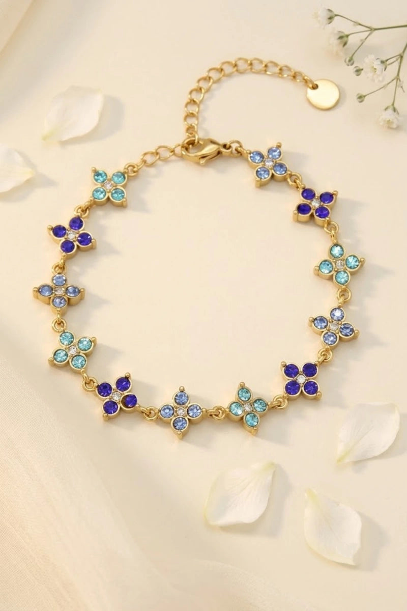 Bloom Sparkle armband – Blauw, foto 1