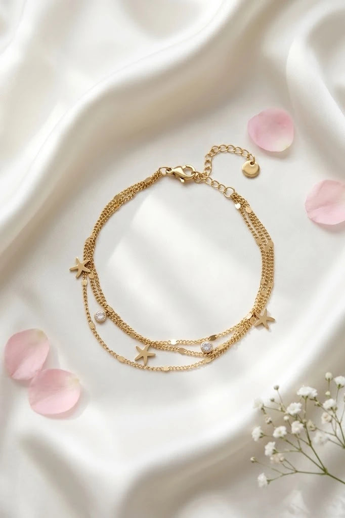 Starlight Layers armband – Goudkleurig, foto 3