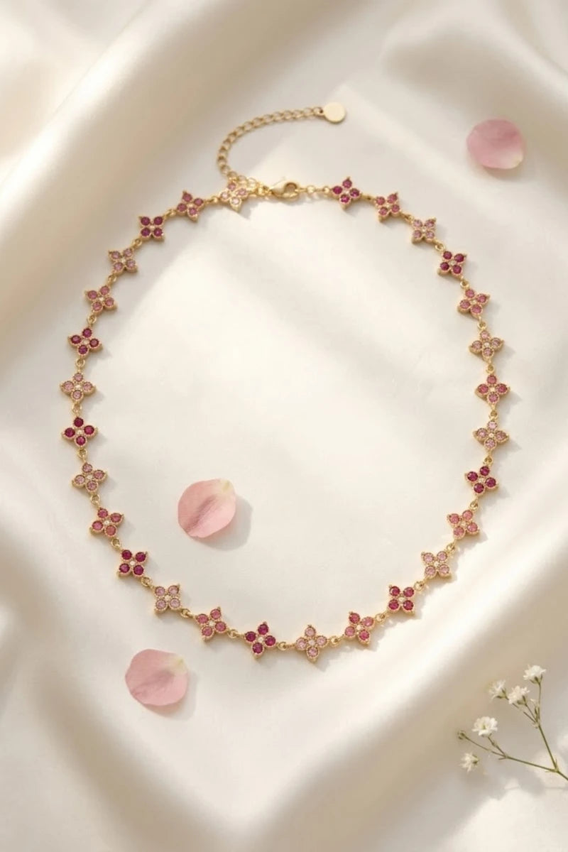 Bloom Sparkle ketting – Fuchsia, foto 2