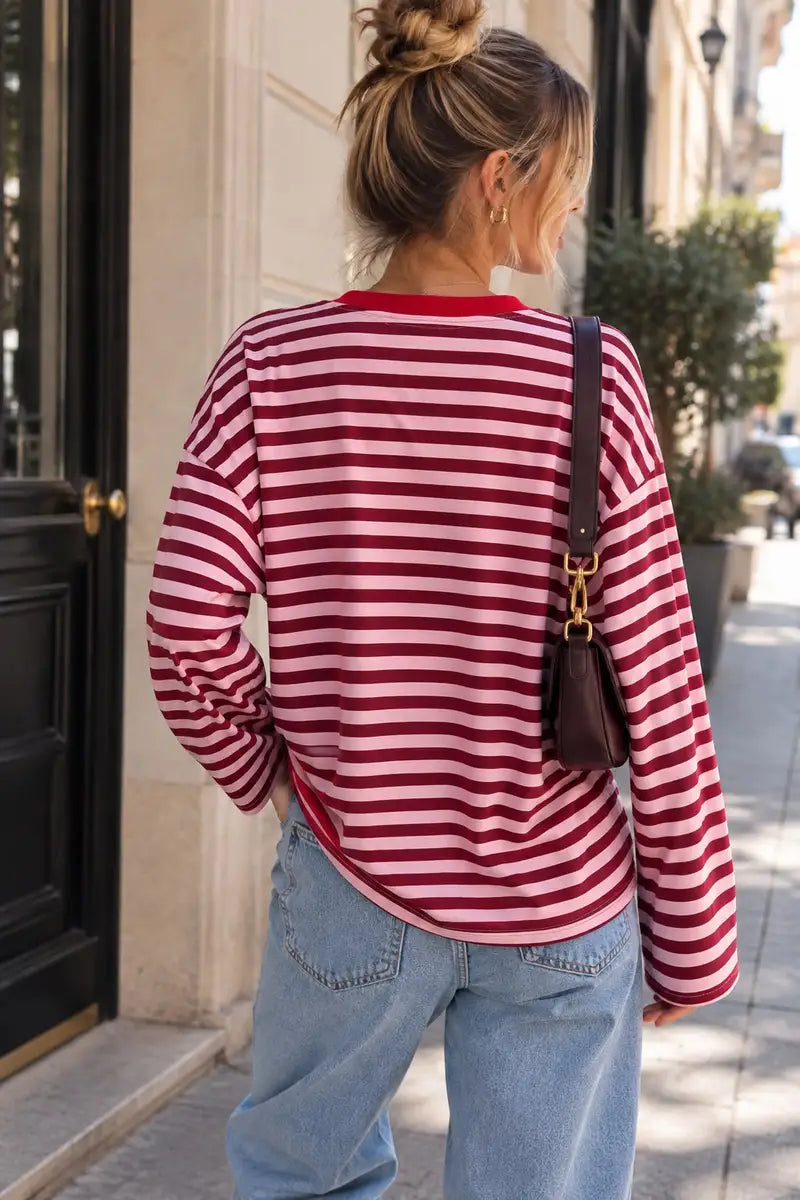 Luna hartjeslongsleeve – Bordeaux, foto 4