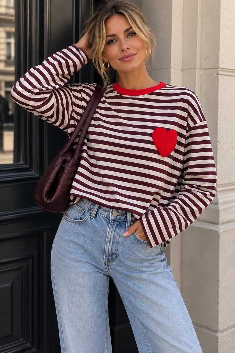 Luna hartjeslongsleeve – Pruim, foto 1