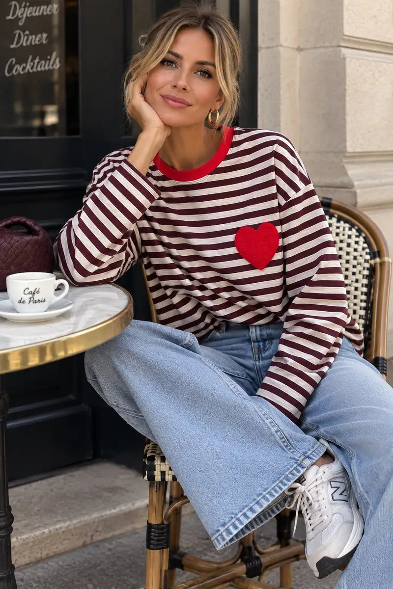 Luna hartjeslongsleeve – Pruim, foto 3