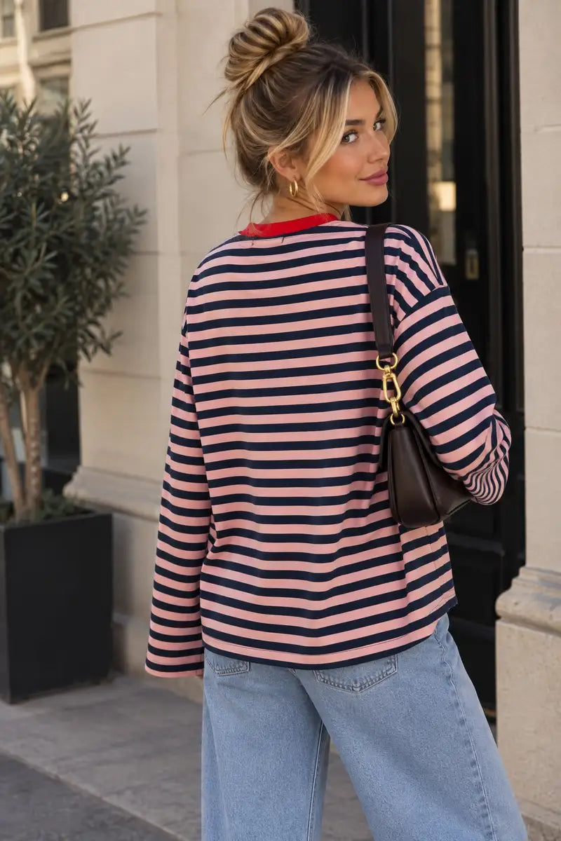 Luna hartjeslongsleeve – Oudroze, foto 4
